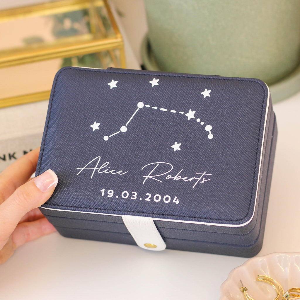 Personalised Star Sign Jewellery Box