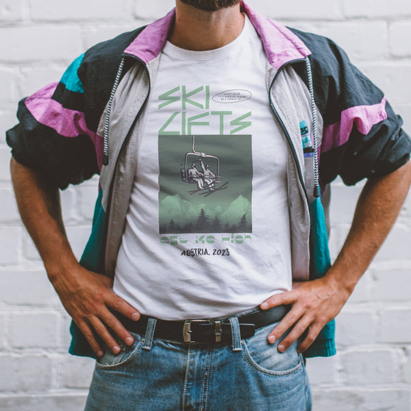 Personalised Ski Lifts Get Me High T Shirt