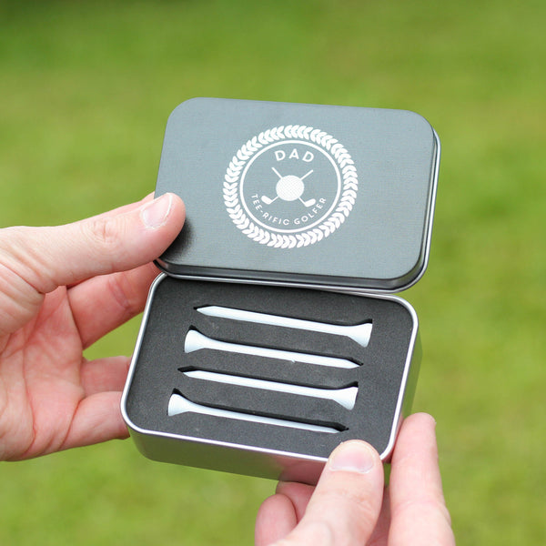 Personalised Mini Golf Tin With Tees