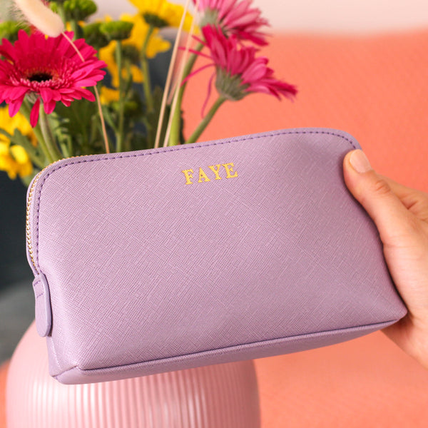 Personalised Name Travel Make Up Bag Gift For Her