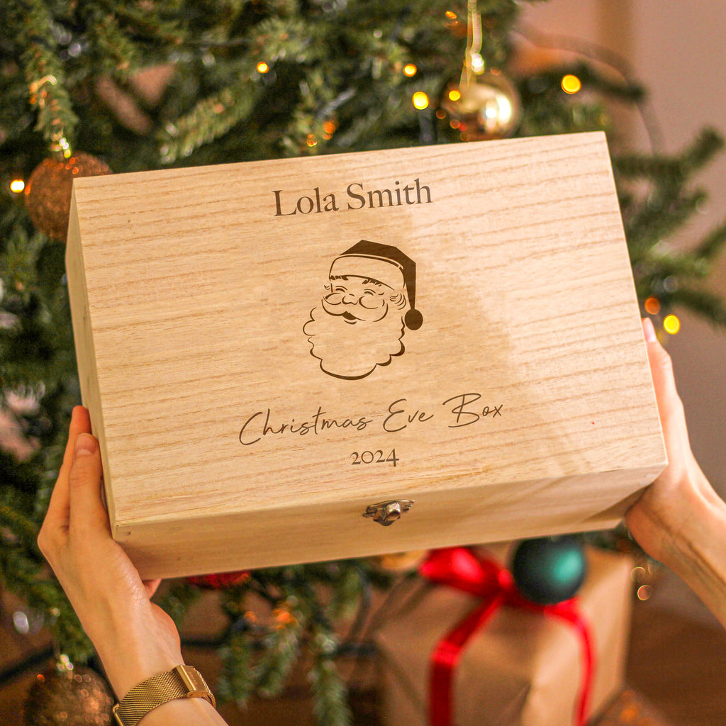 Personalised Santa Christmas Eve Keepsake Box Gift For Children