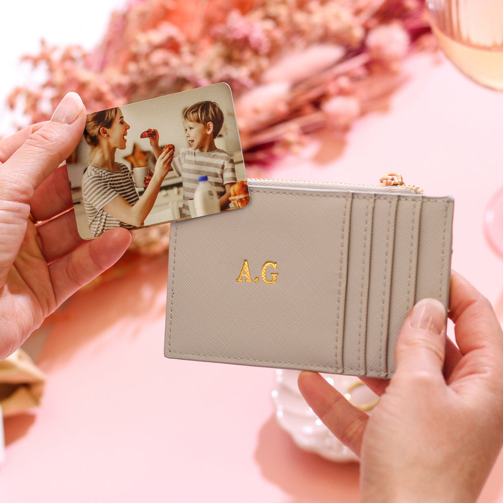 Personalised Foiled Purse With Photo Upload Card Holder