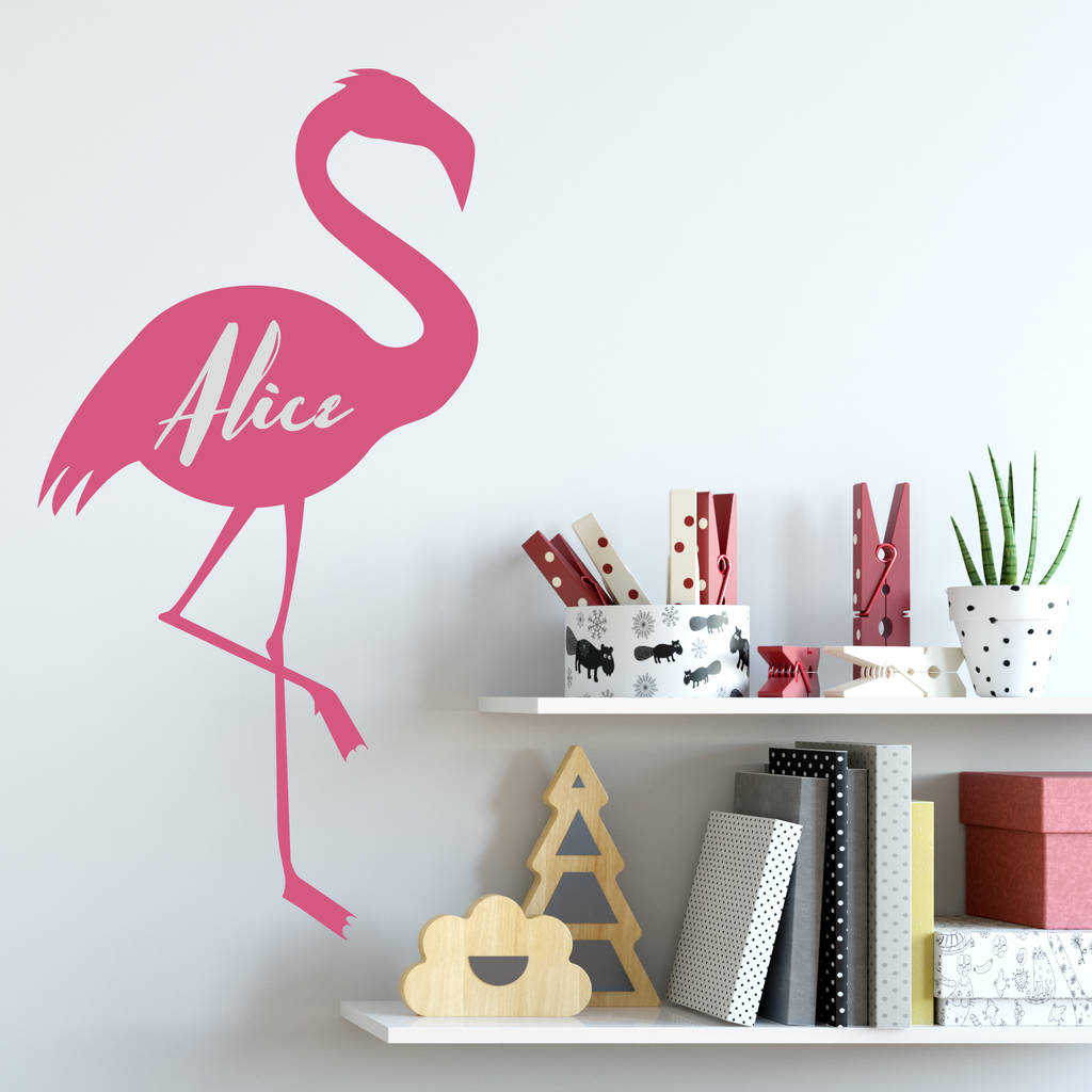 Personalised Flamingo Wall Sticker