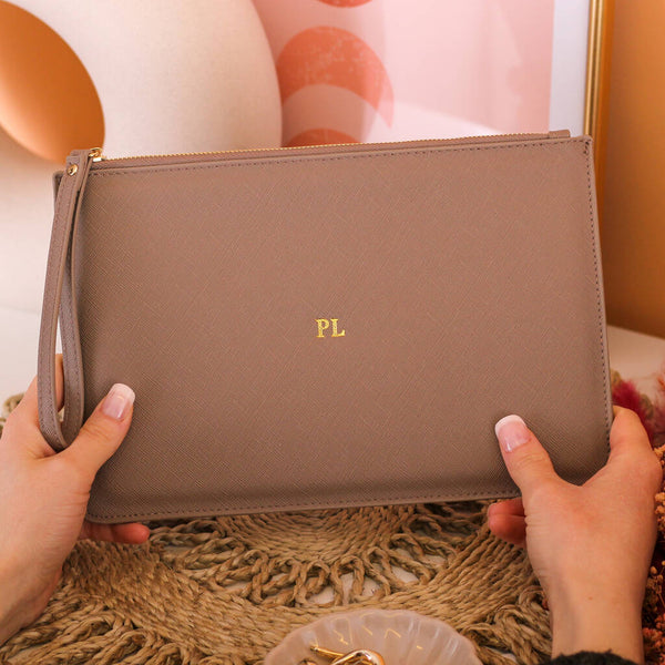 Personalised Clutch Bag Travel Accessory For Her