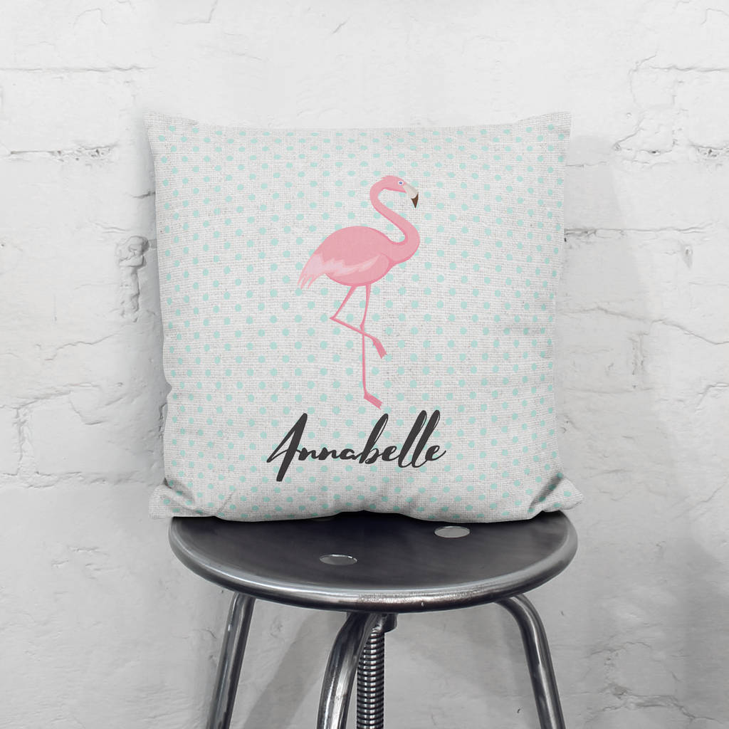 Personalised Flamingo Cushion