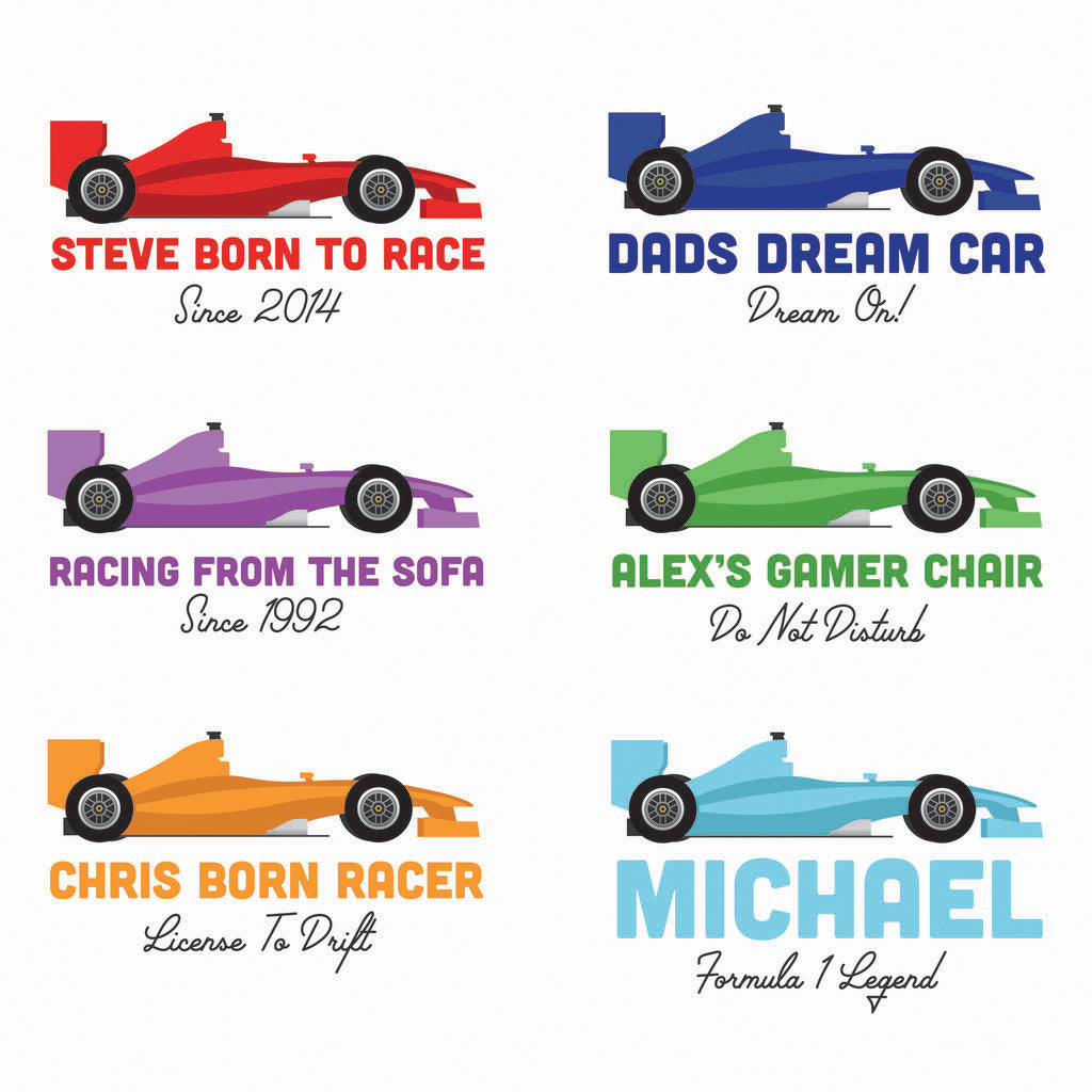Personalised Race Car Cushion