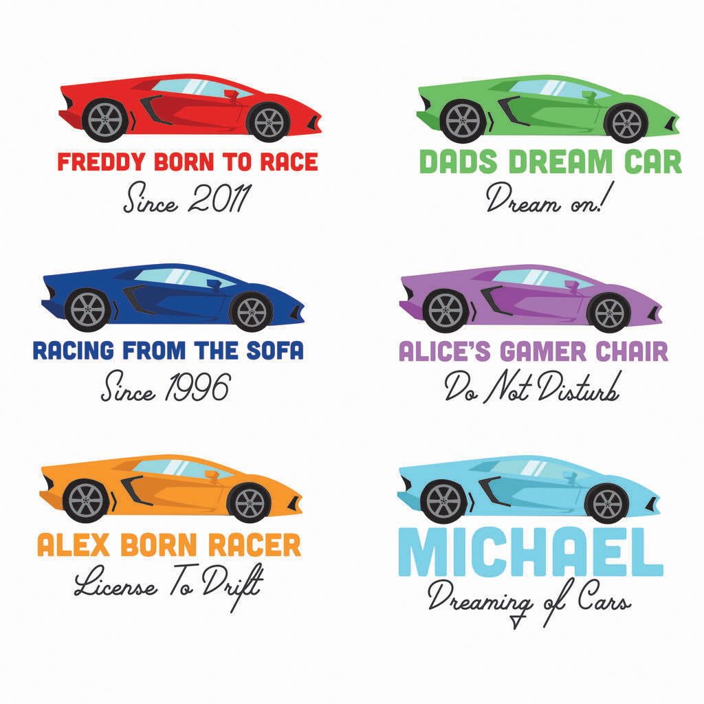 Personalised Sports Car Cushion