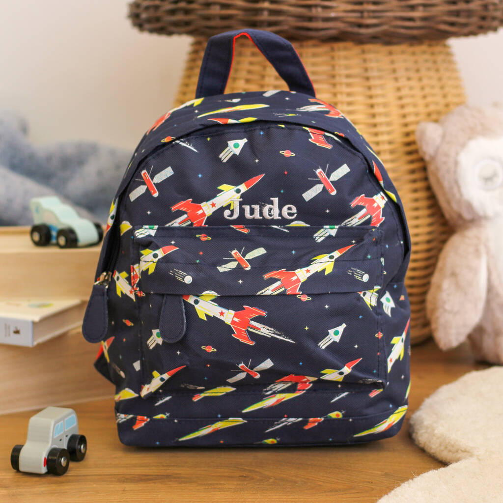 Personalised Space Themed Children's School Travel Bag