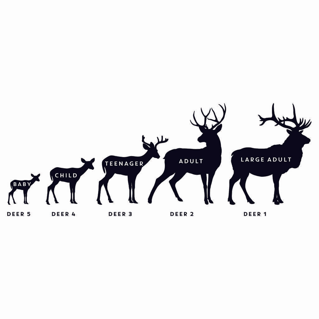 Personalised Stag Family Foil Print