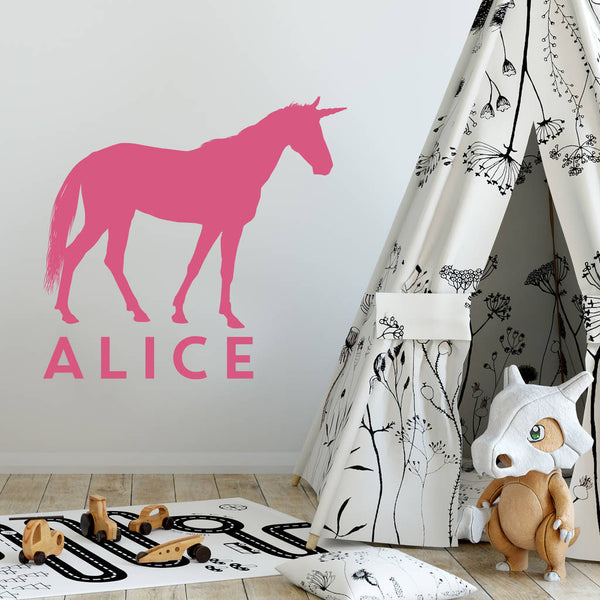 Personalised Unicorn Wall Sticker
