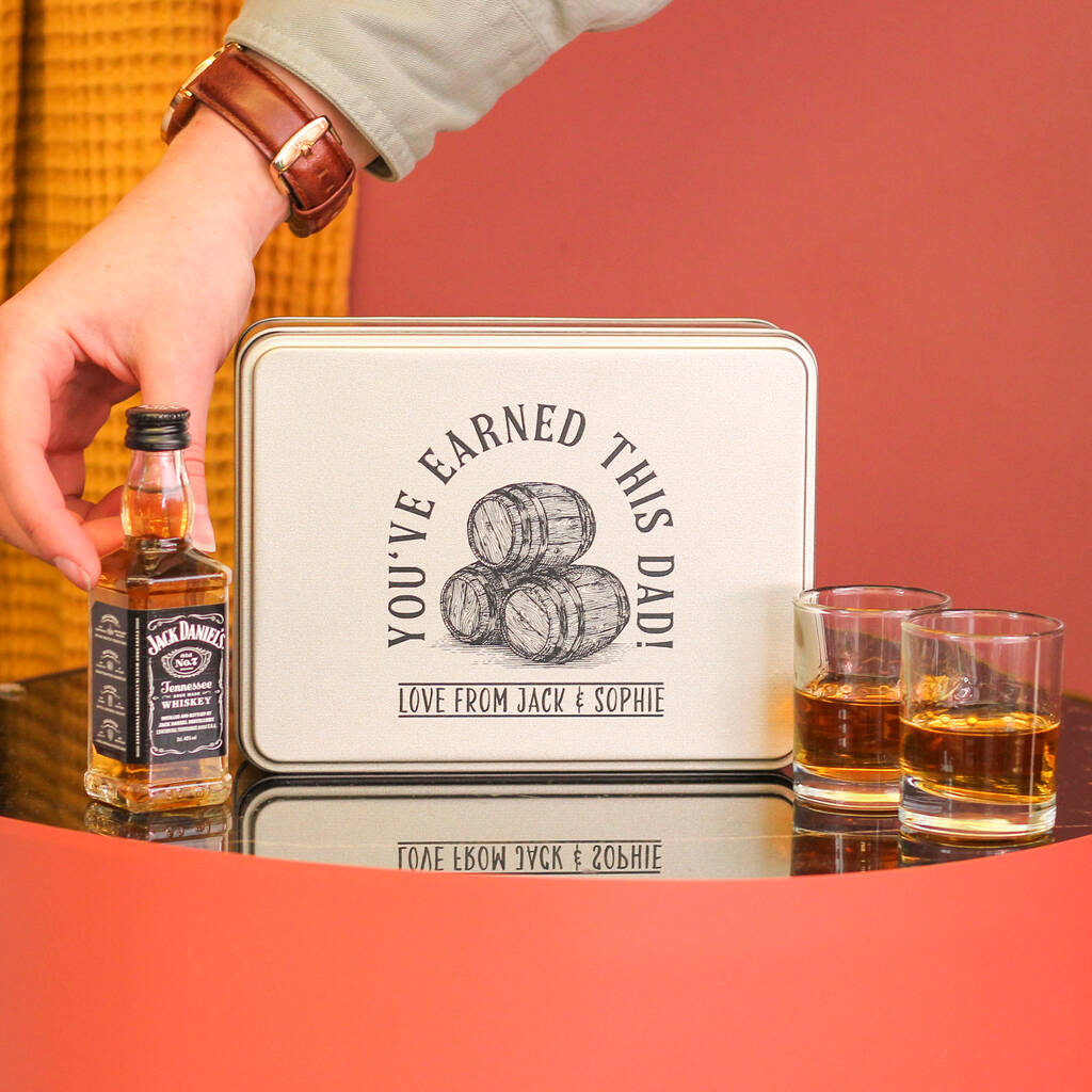 Personalised Whiskey Barrels Gift Set And Shot Glasses