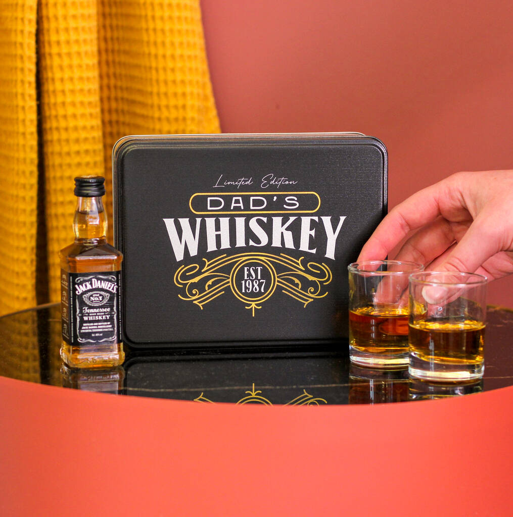 Personalised Whiskey Tin Gift Set