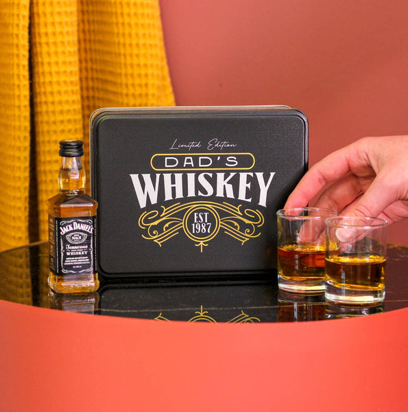 Personalised Whiskey Tin Gift Set