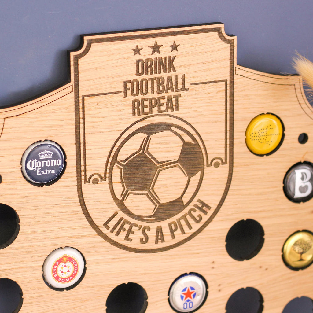 Personalised Football Crest Bottle Cap Collector