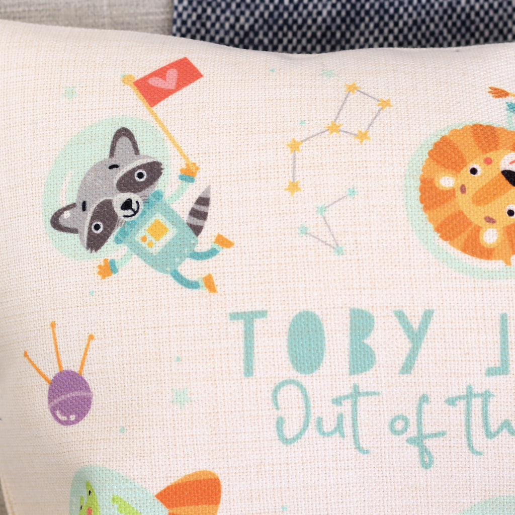 Personalised Animals In Space Cushion