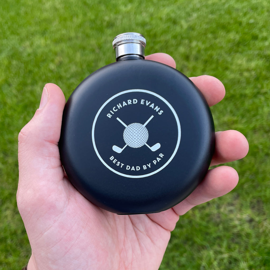 Personalised Golf Accessories Hip Flask Gift For Men