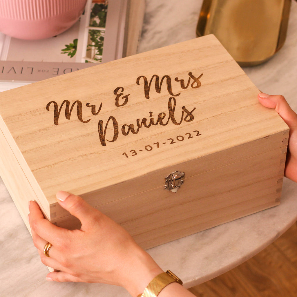 Personalised Mr And Mrs Keepsake Box Gift