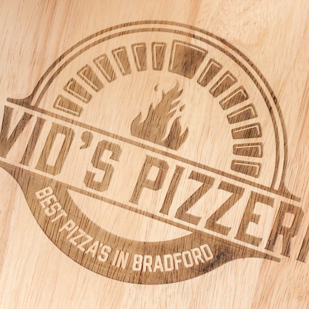 Personalised Pizzeria Chopping Serving Paddle Board