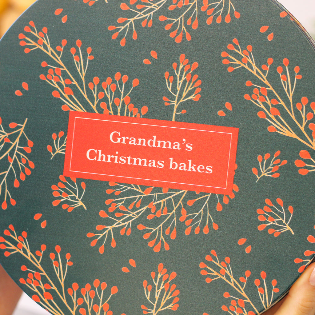 Personalised Christmas Floral Tin Gift For The Home