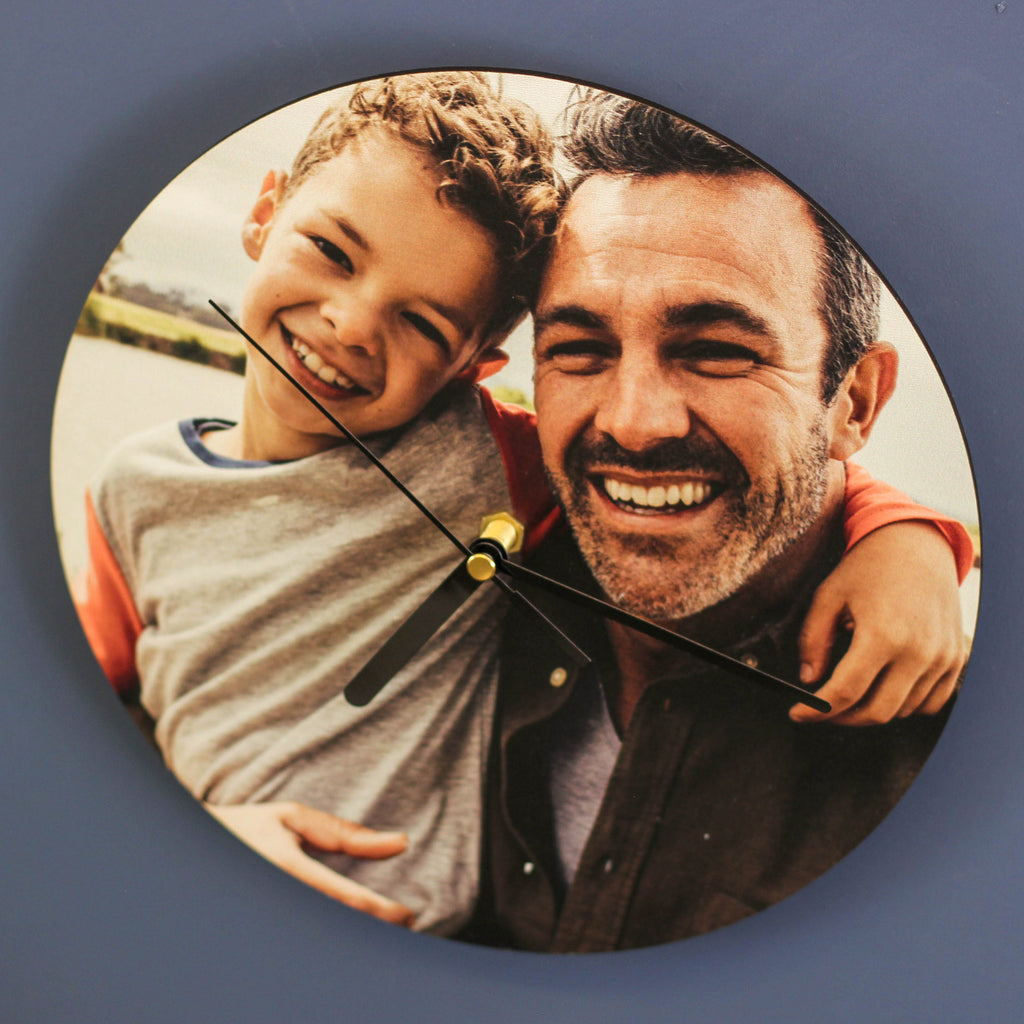 Personalised Father's Day Photo Upload Wall Clock