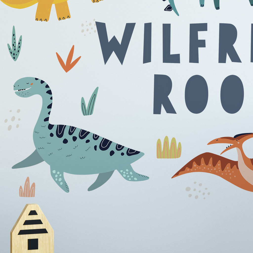 Personalised Dinosaur Bedroom Wall Sticker Kids Room