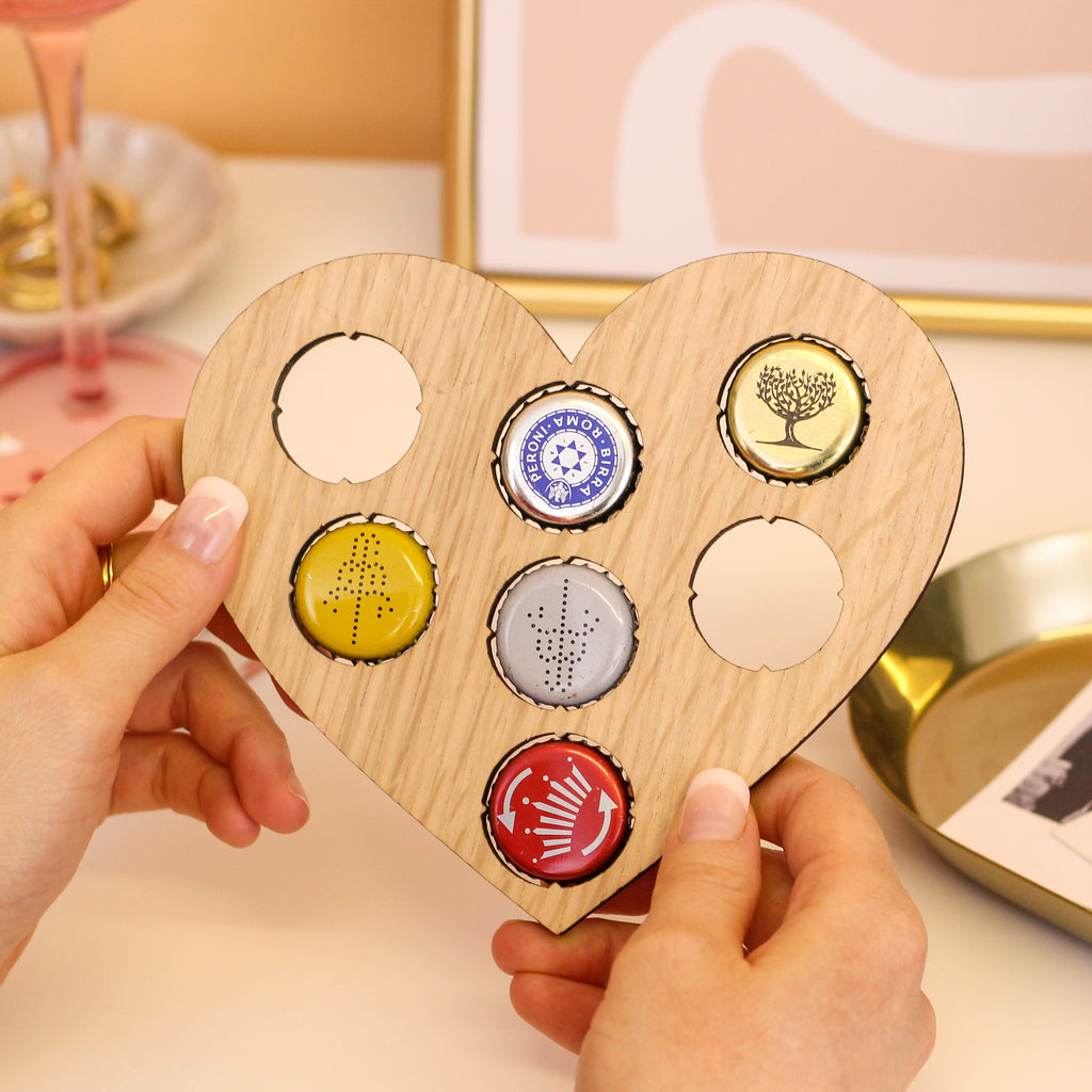 Personalised Heart Cap Collector Coaster