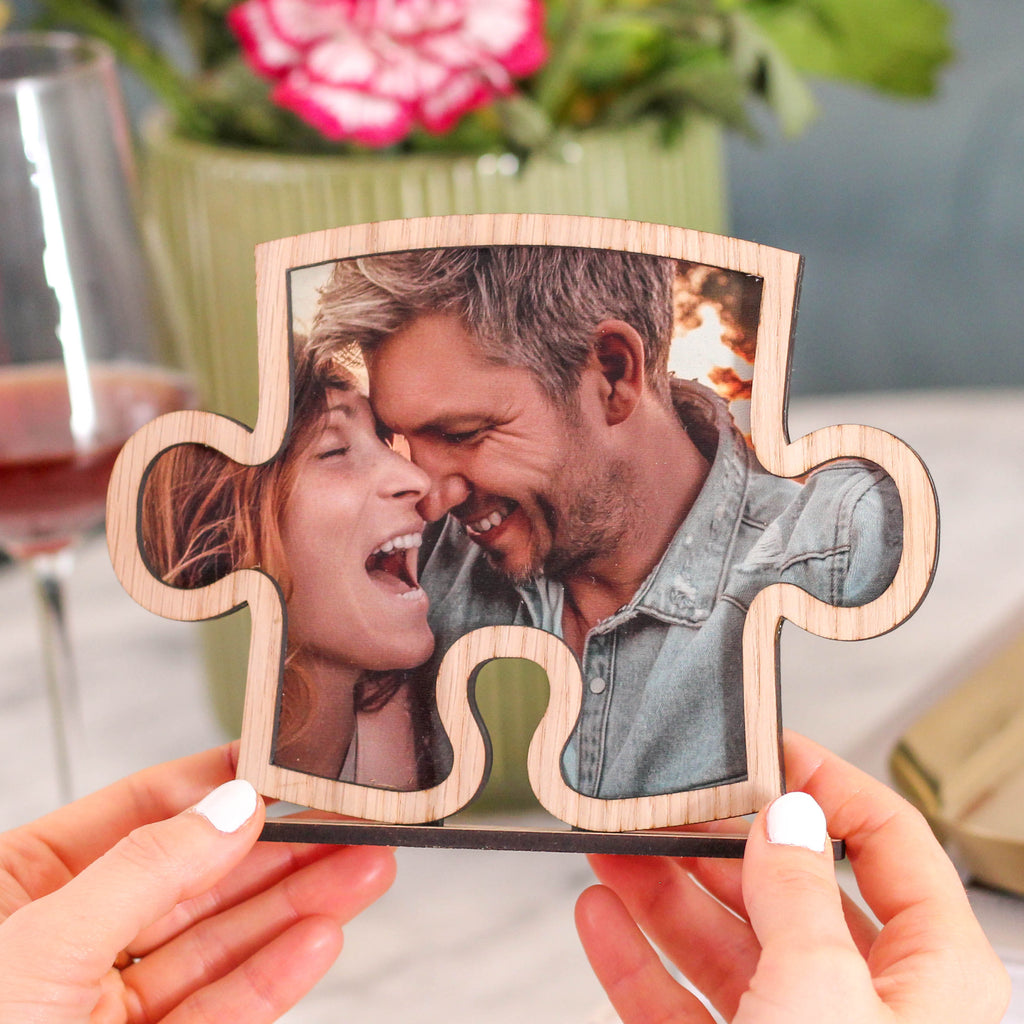 Personalised Gay Wedding Jigsaw Anniversary Photo Frame