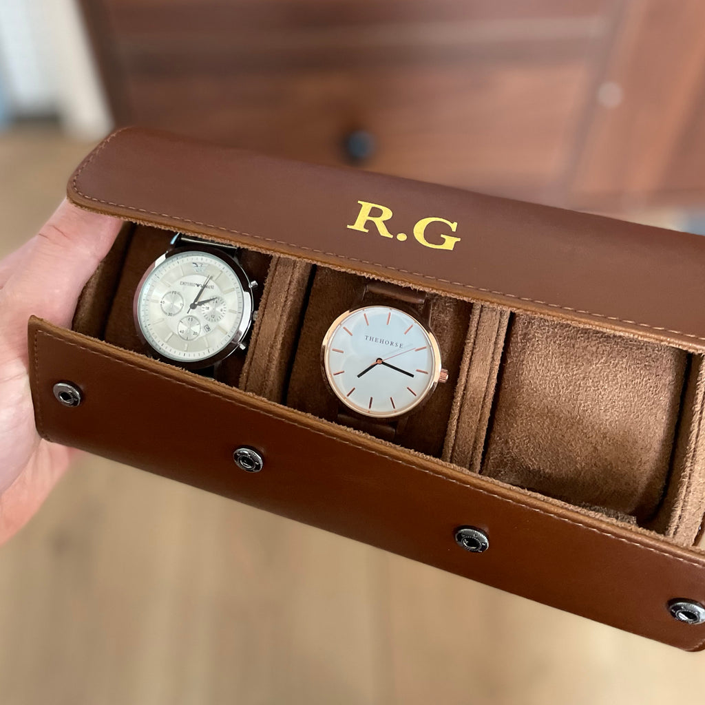 Personalised Luxury Father's Day Watch Holder Case