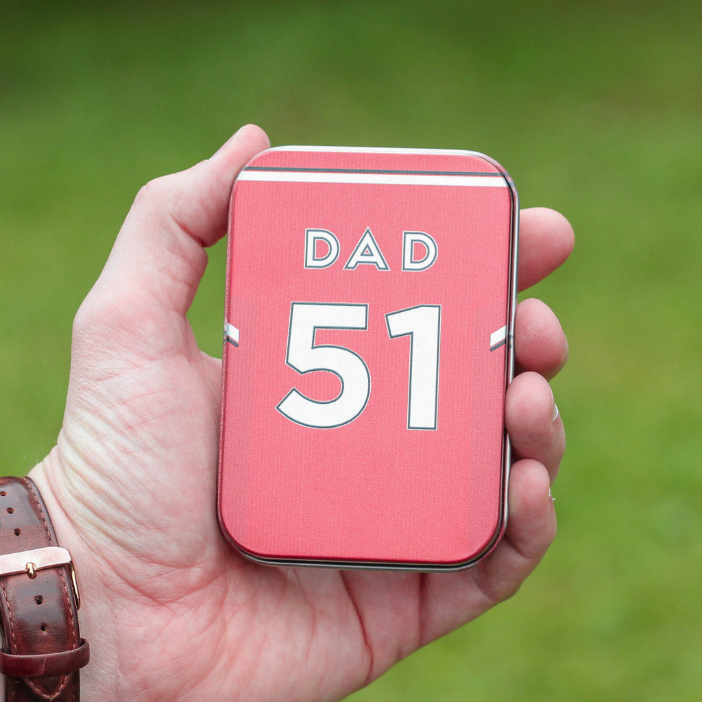 Personalised Football Shirt Tin And Bottle Opener Tool