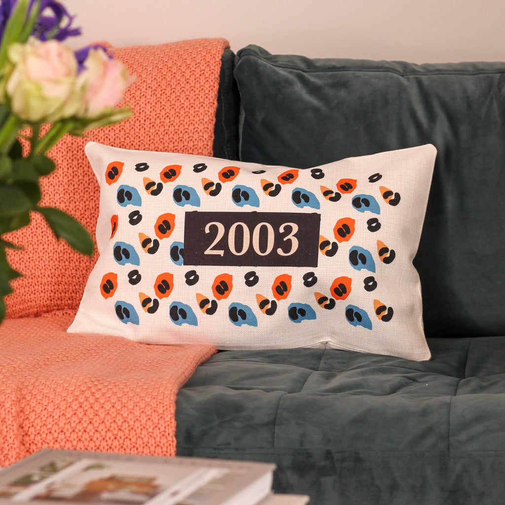 Personalised Colourful Leopard Print Cushion For Home