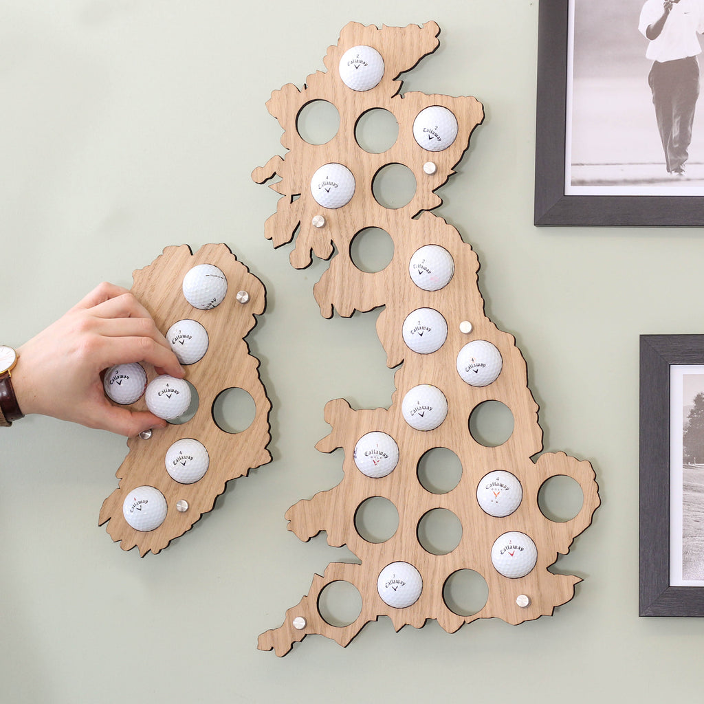 British Golf Ball Map Wall Art For The Home