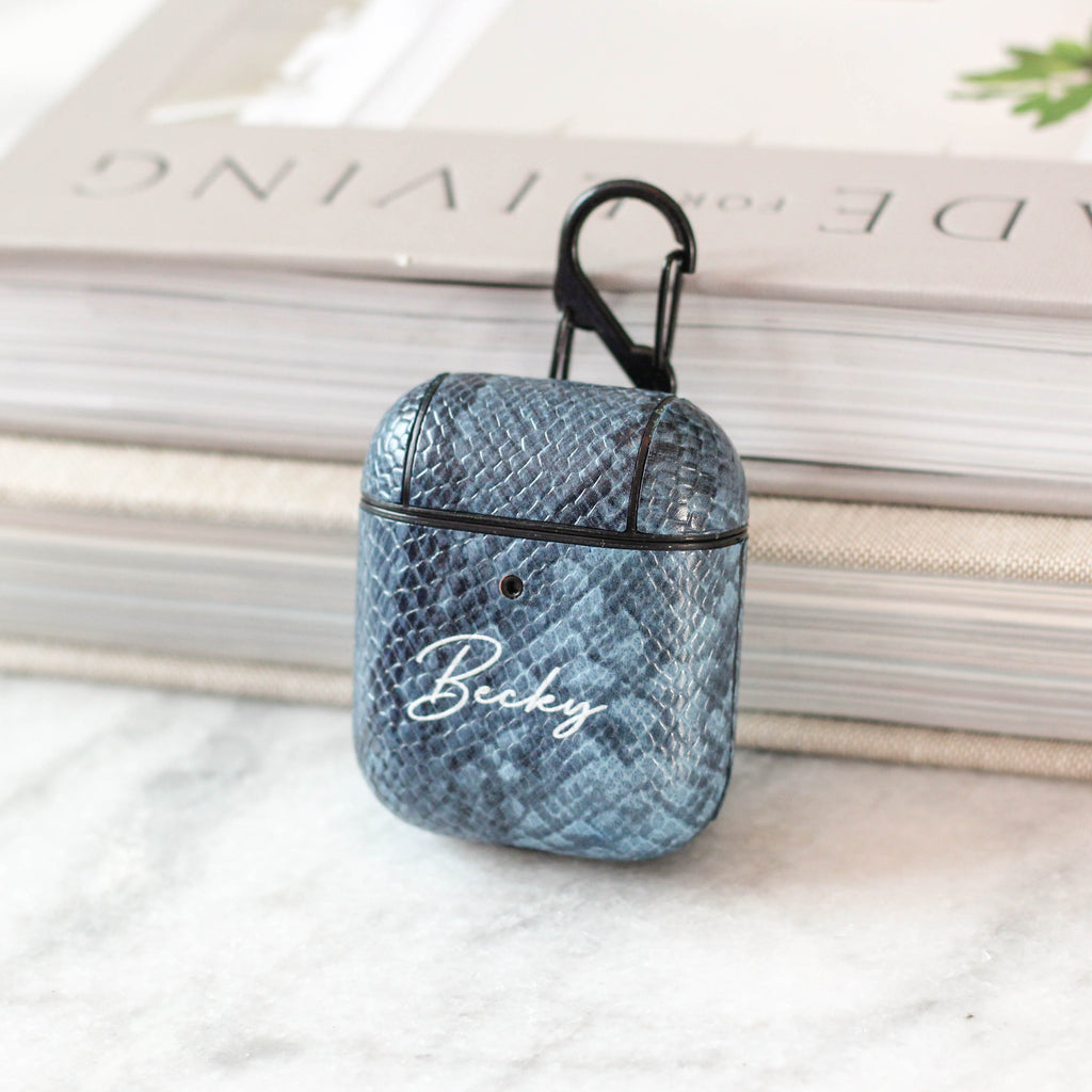 Personalised Faux Snake Skin Air Pods Case