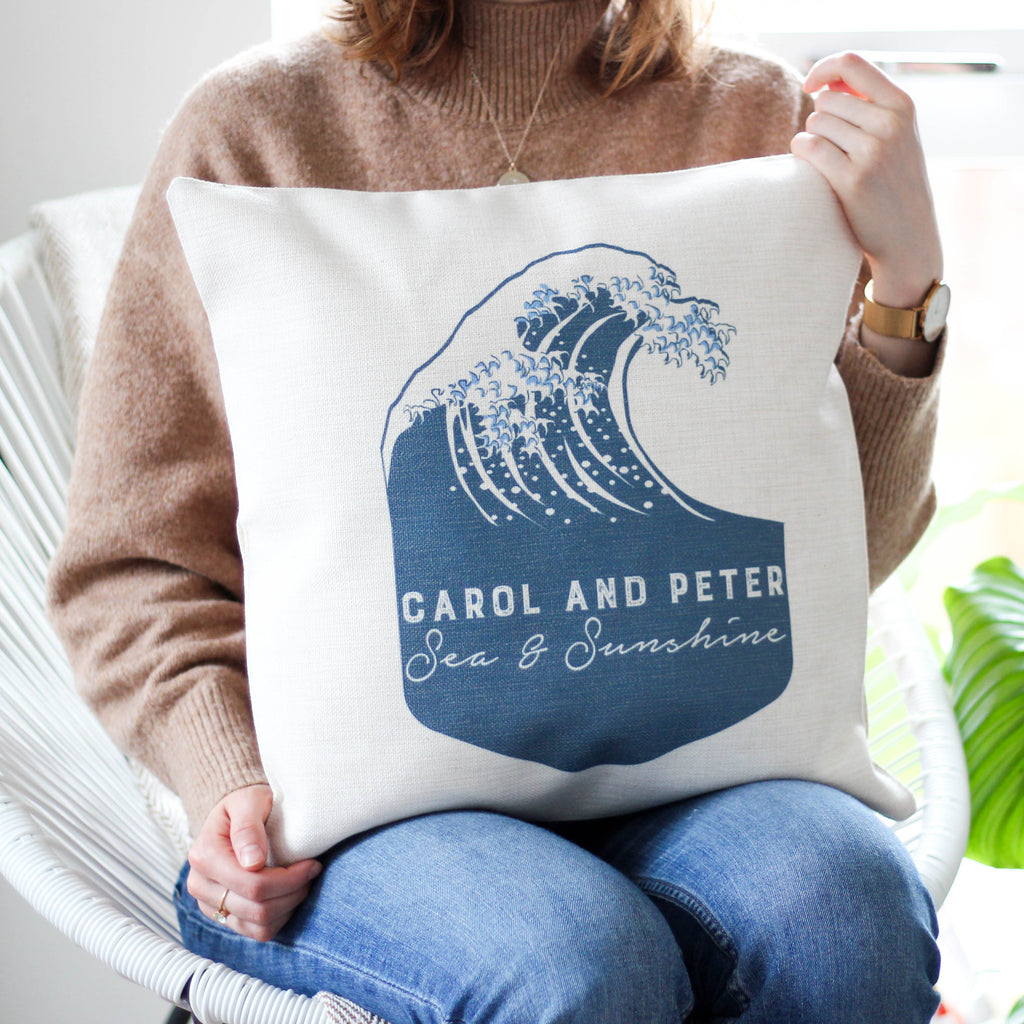 Personalised Wave Cushion