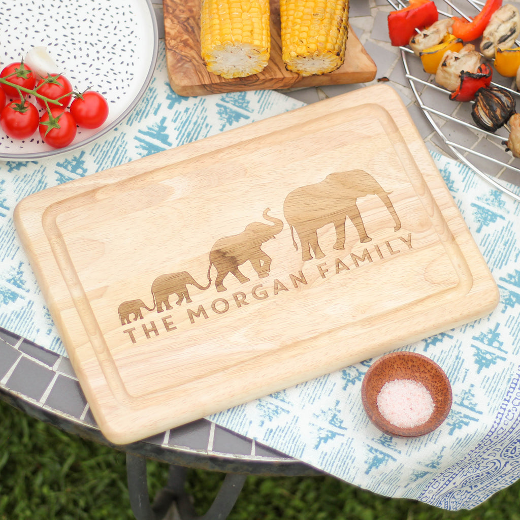 Personalised Elephant Chopping Board