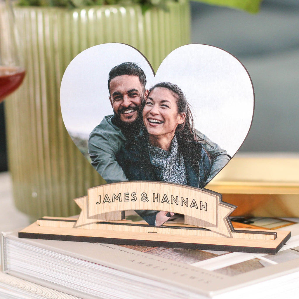 Personalised Heart Photo Frame Gift For Couples Wedding