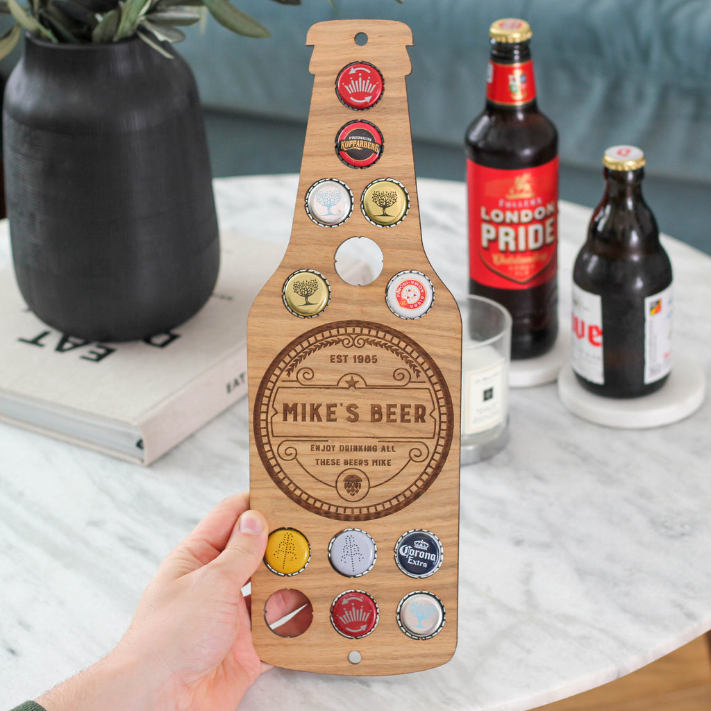Personalised Beer Bottle Wall Art For The Home