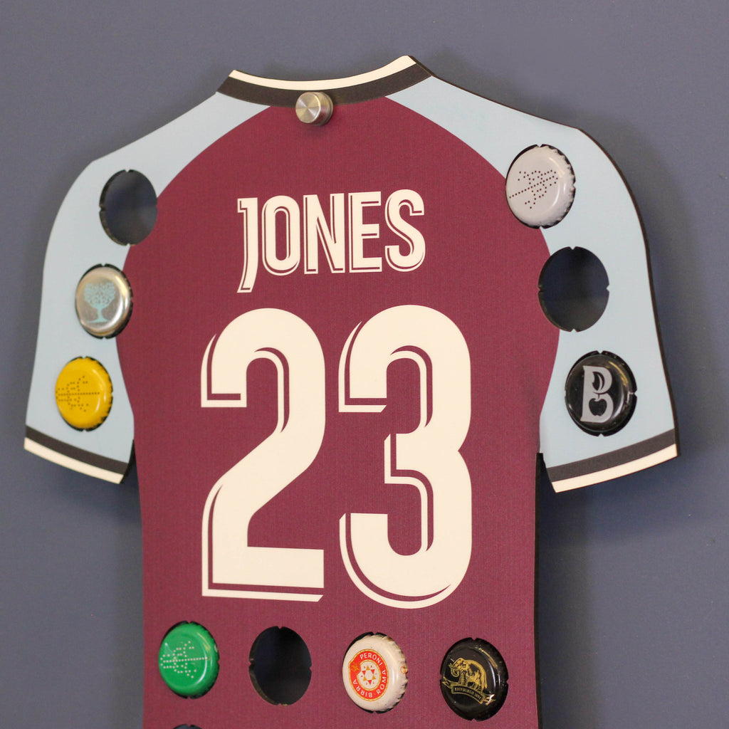 Personalised Football Shirt Beer Cap Collector Gift