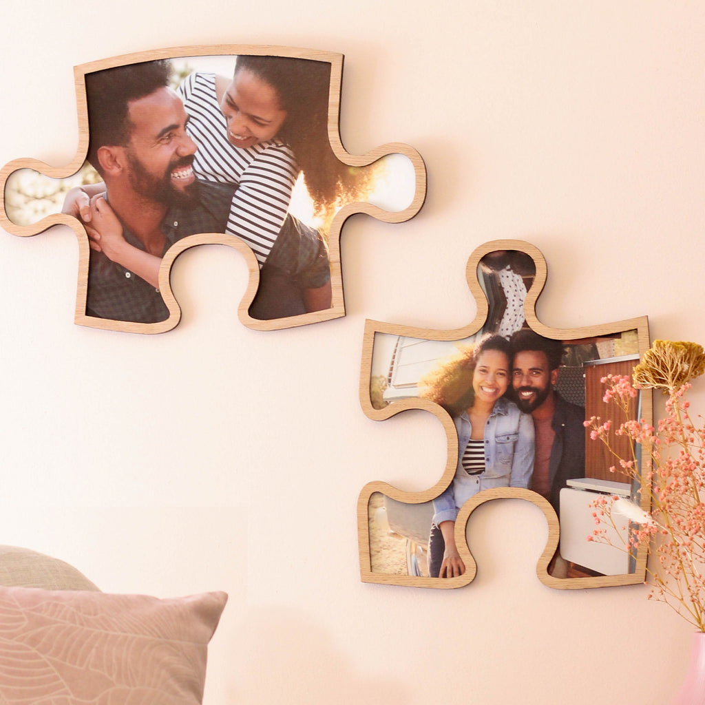 Personalised Jigsaw Piece Photo Frame Print