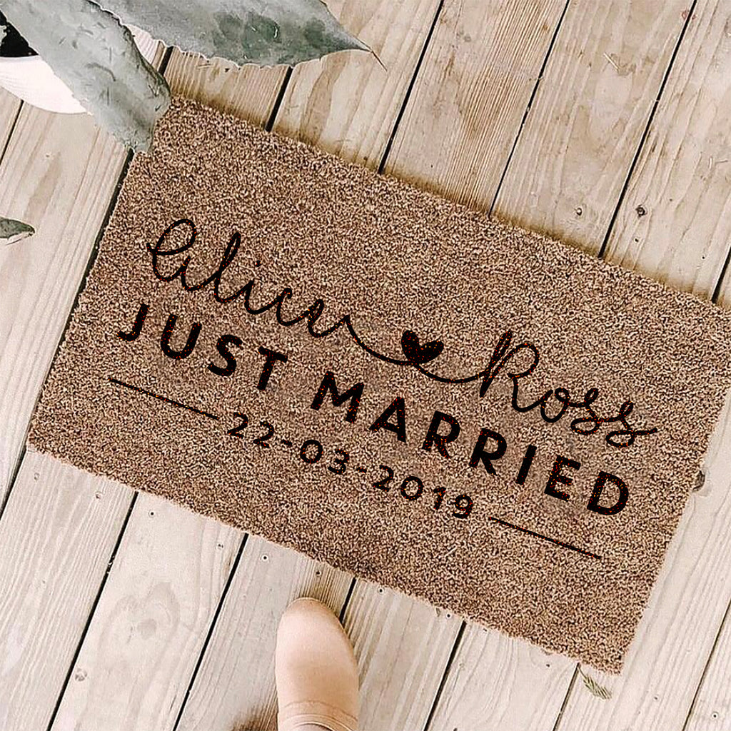 Personalised Just Married Doormat