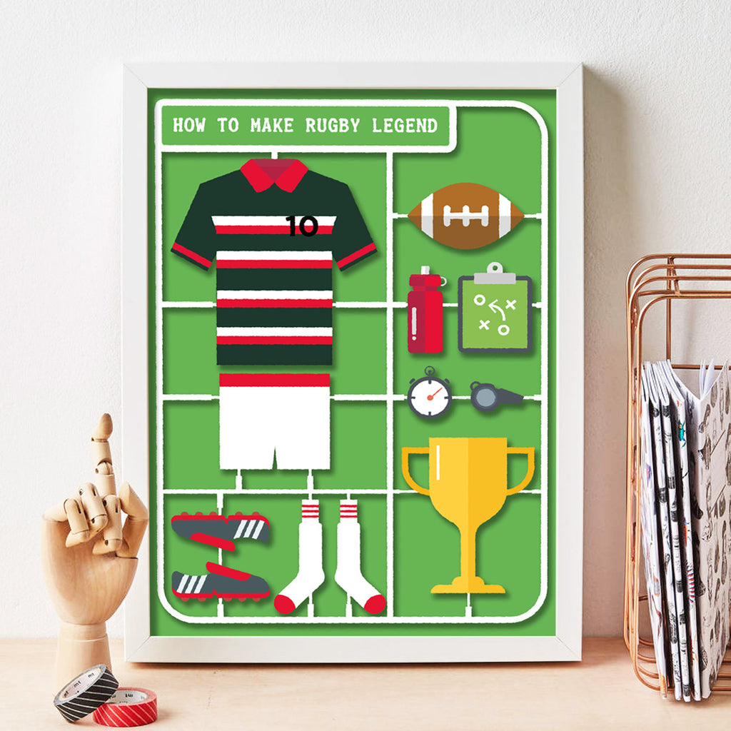 Personalised Airfix Rugby Print