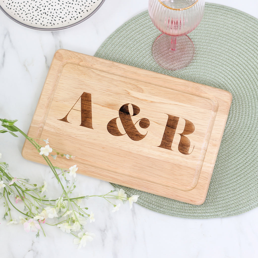 Personalised Couples Initials Chopping Board Gift