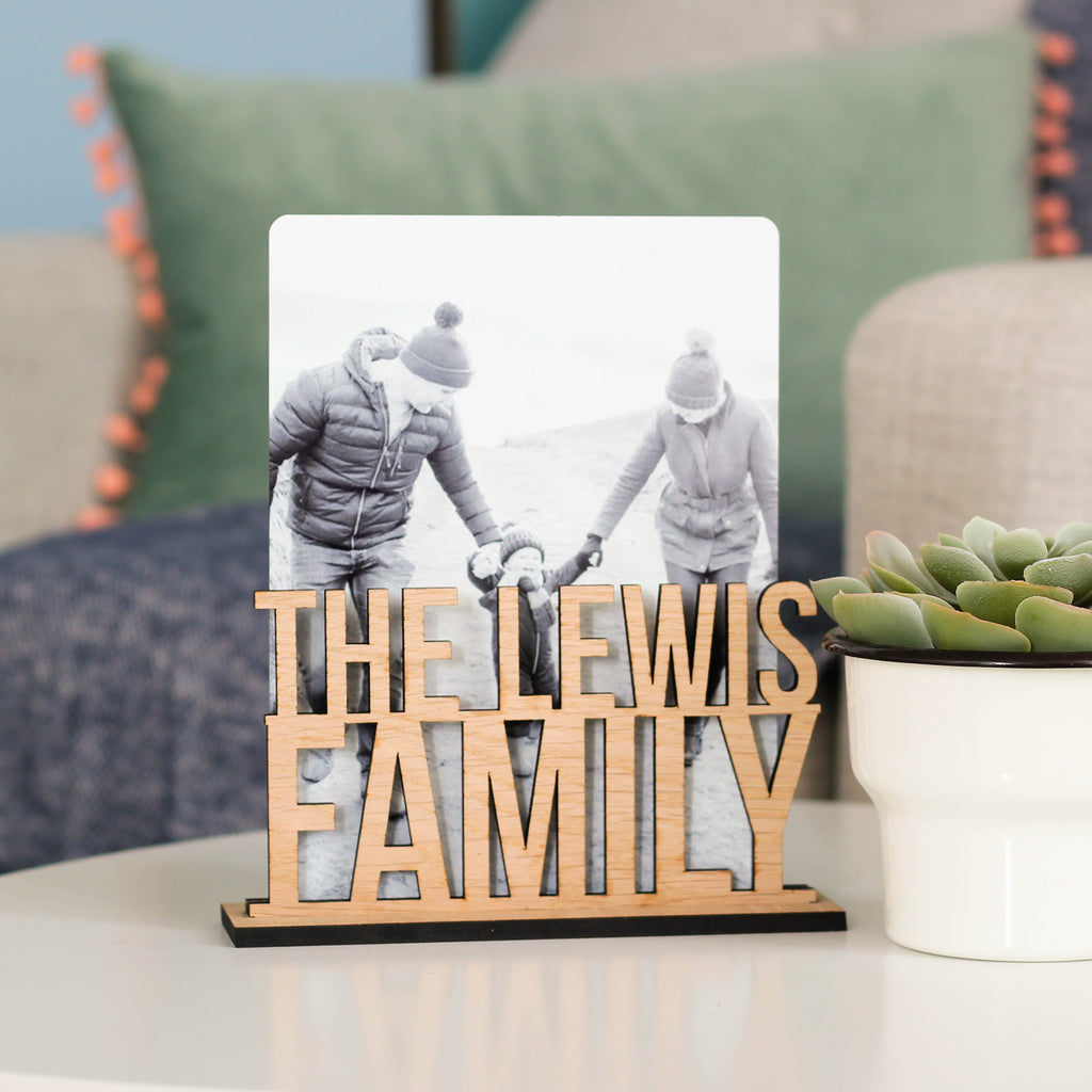 Personalised Family Gift Photo Frame For Mum Or Dad