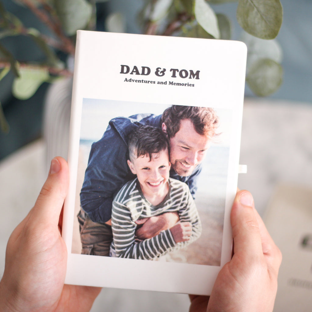 Personalised Me And Dad Photo Memories Notebook