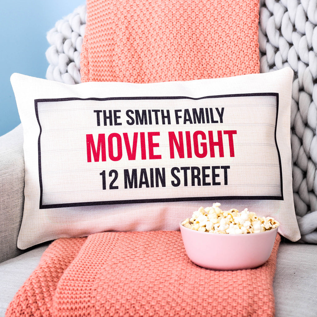 Family Movie Night Personalised Cushion For The Home