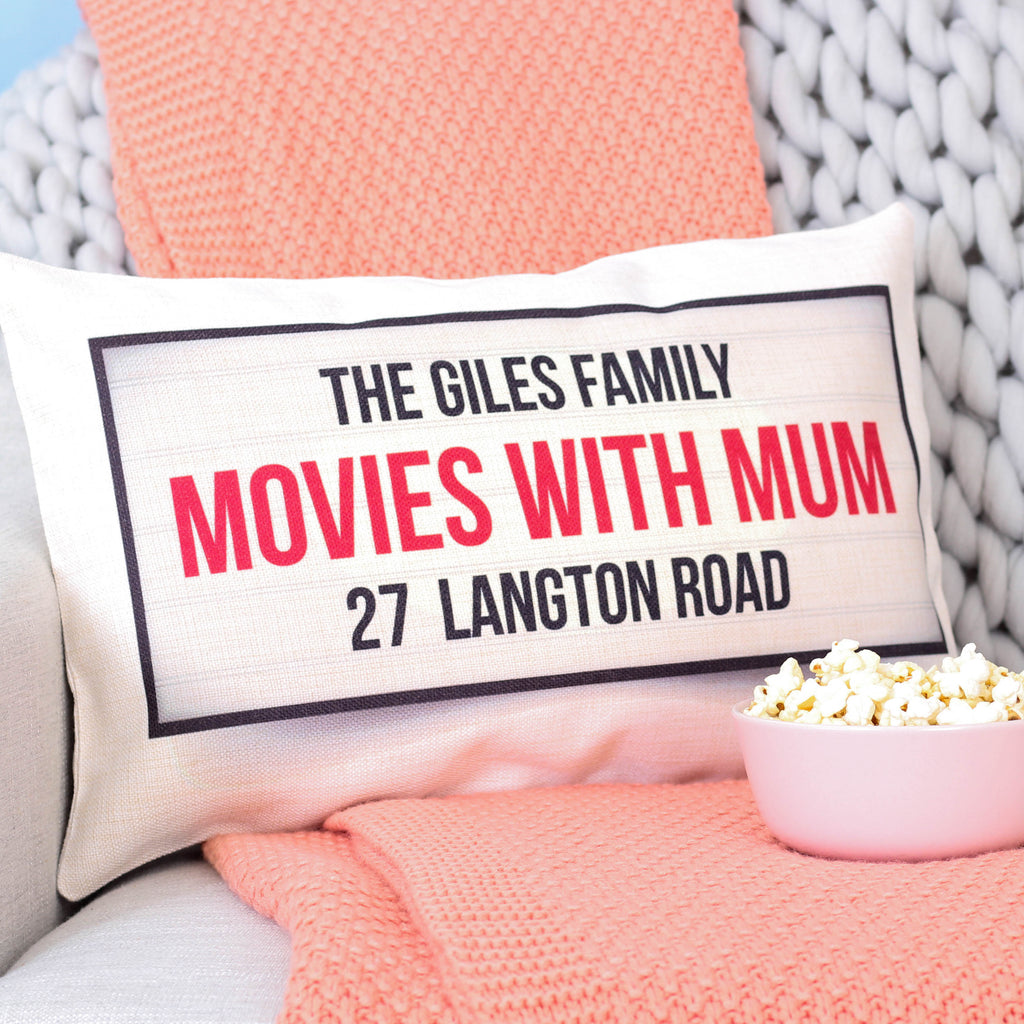 Family Movie Night Personalised Cushion For The Home