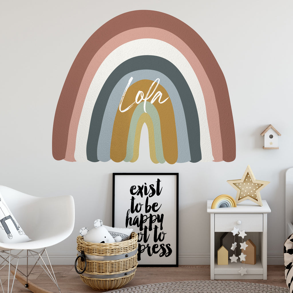 Personalised Rainbow Wall Sticker For Kids Room