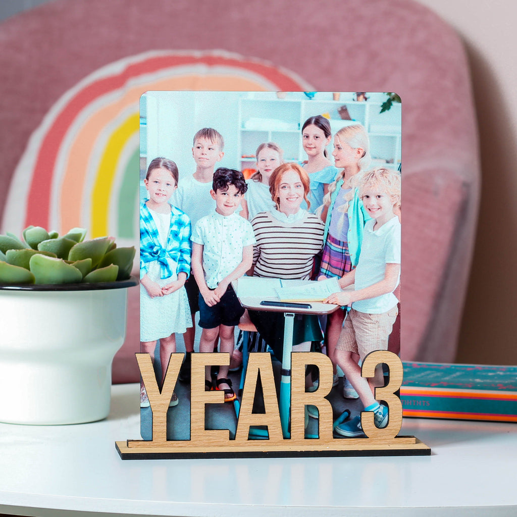 Personalised School Years Photo Holder Wooden Frame