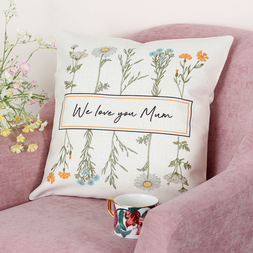 Personalised Floral Cushion For Her Home