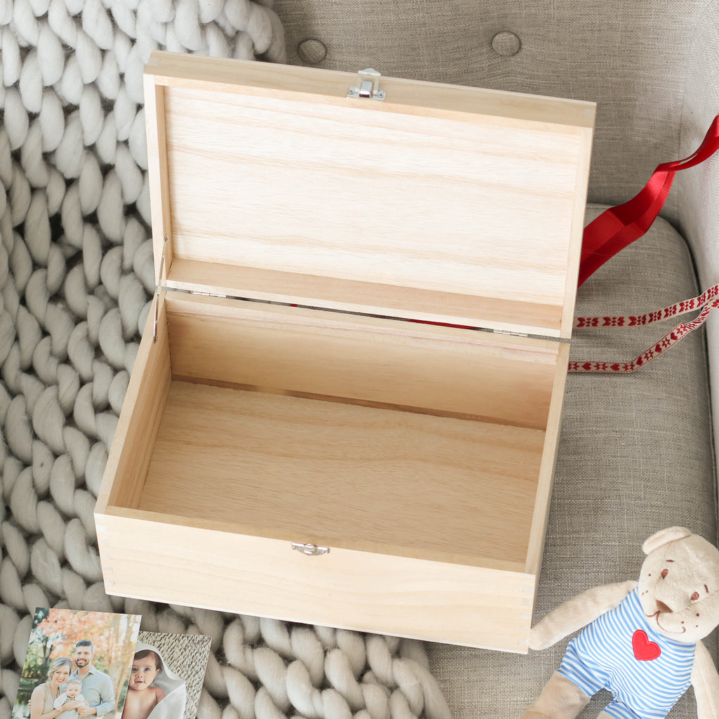 Personalised Baby Christening Keepsake Memory Box