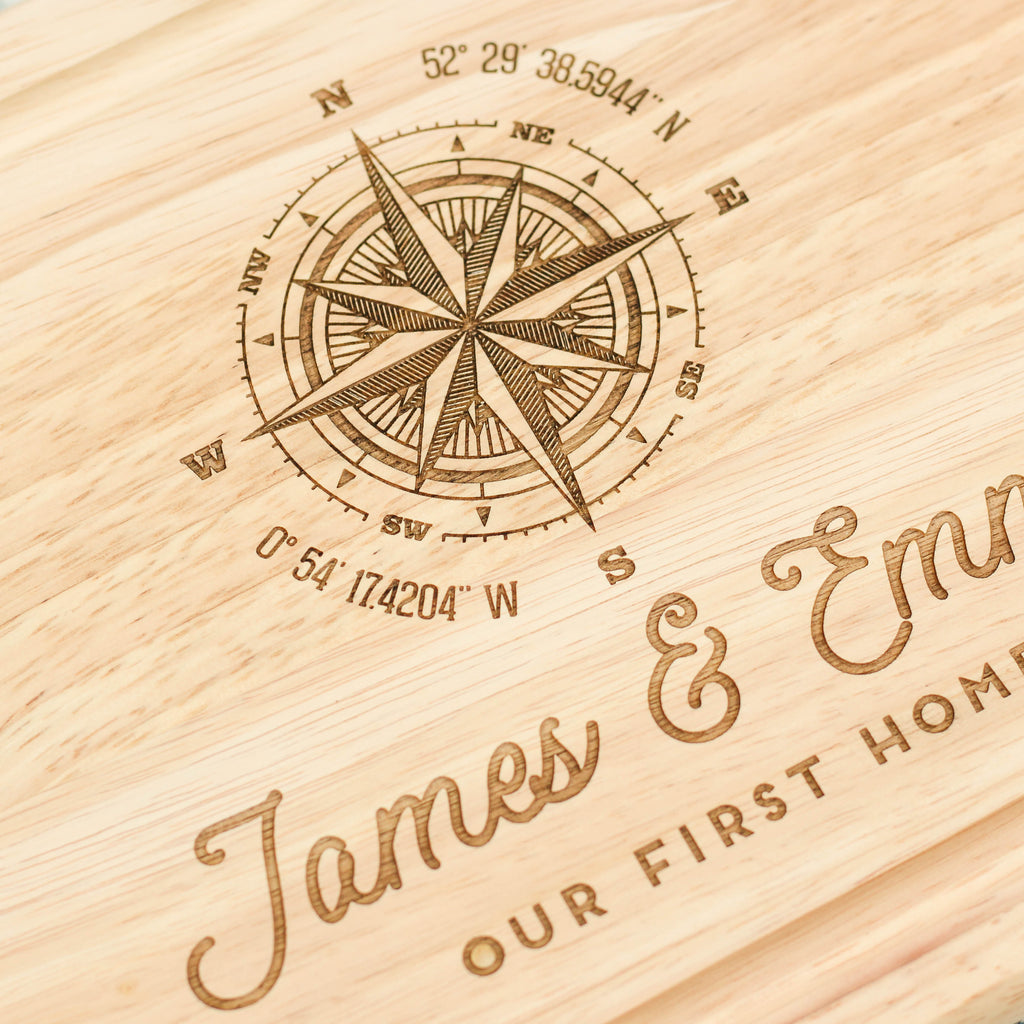 Personalised Compass Chopping Board
